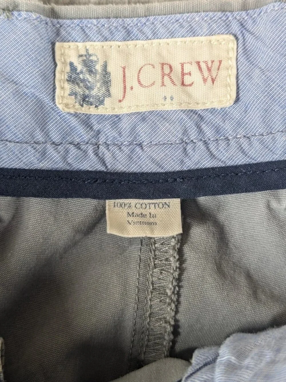 J Crew Rivington Shorts Men's 34 (Actual 33) Gray Flat Front Casual Chino